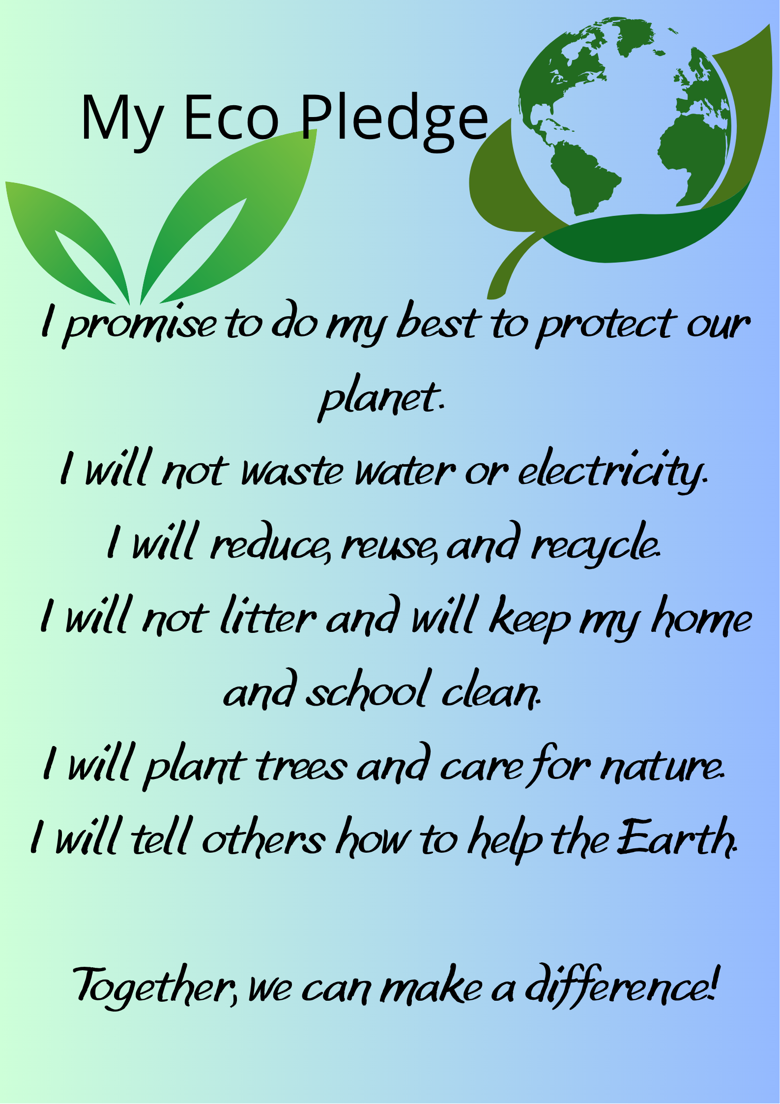 my Eco-pledge